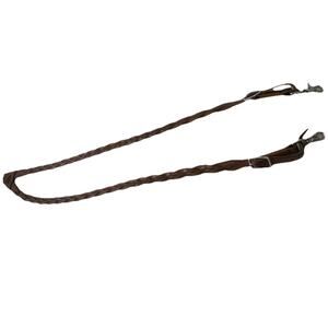 Xl Brown men’s Braided leather suspenders with claw clasp. Sturdy and adjustable